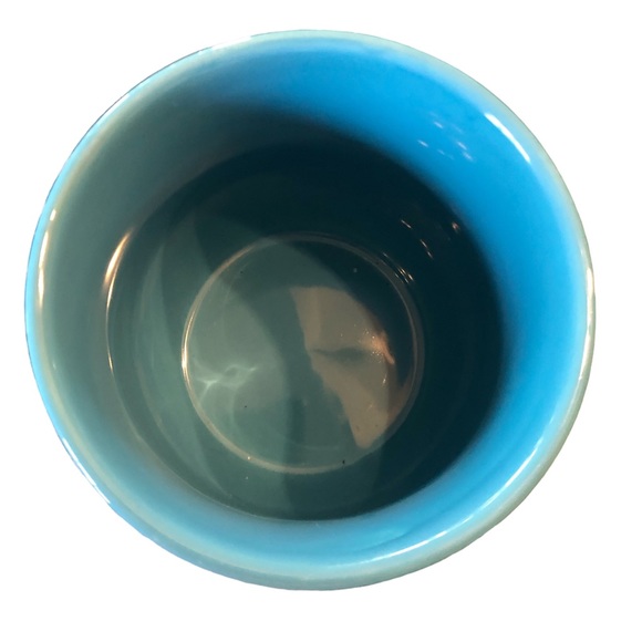 Teal ceramic planter/vase - Picture 3 of 4